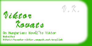 viktor kovats business card